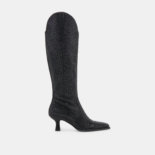 ARIANA CRYSTAL BOOTS BLACK METALLIC CRYSTAL - BLACK METALLIC CRYSTAL