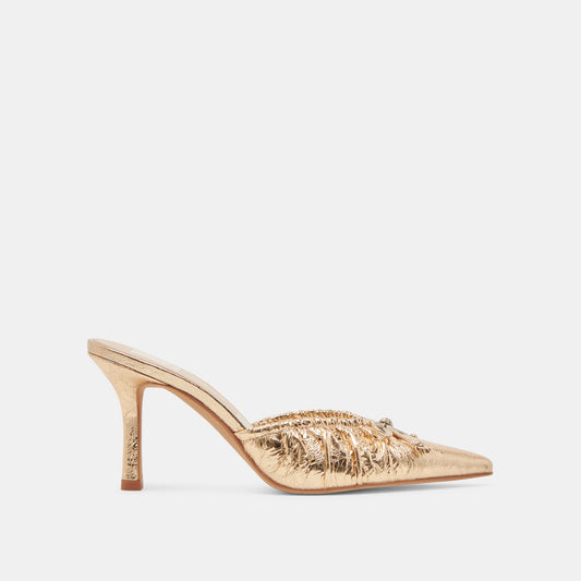 KAIRI HEELS GOLD DISTRESSED LEATHER - GOLD DISTRESSED LEATHER