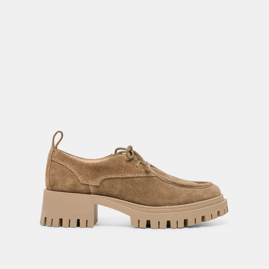 Milza Olive Suede Loafers - OLIVE SUEDE