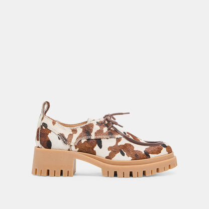 Milza Cocoa Calf Hair Loafers - COCOA CALF HAIR