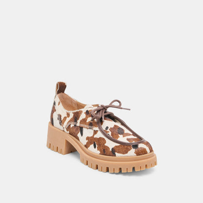 Milza Cocoa Calf Hair Loafers - COCOA CALF HAIR