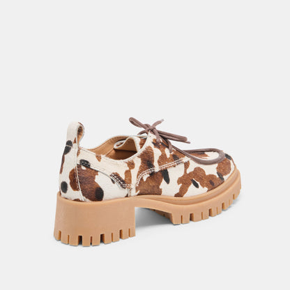 Milza Cocoa Calf Hair Loafers - COCOA CALF HAIR