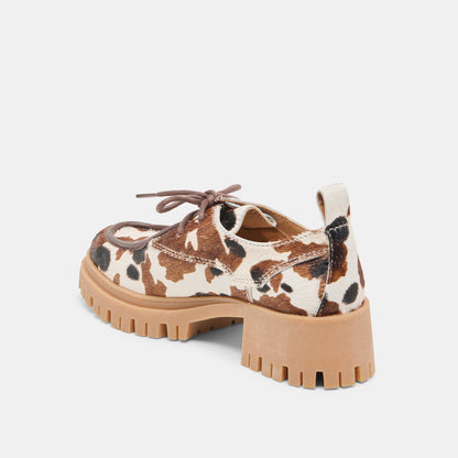 Milza Cocoa Calf Hair Loafers - COCOA CALF HAIR