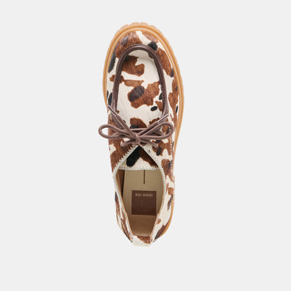 Milza Cocoa Calf Hair Loafers - COCOA CALF HAIR